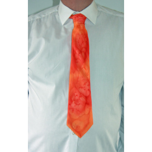 2 tone orange silk tie 2423
