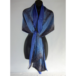 dark blue and black silk wrap 1802