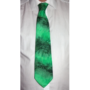 2 tone green silk tie 3332